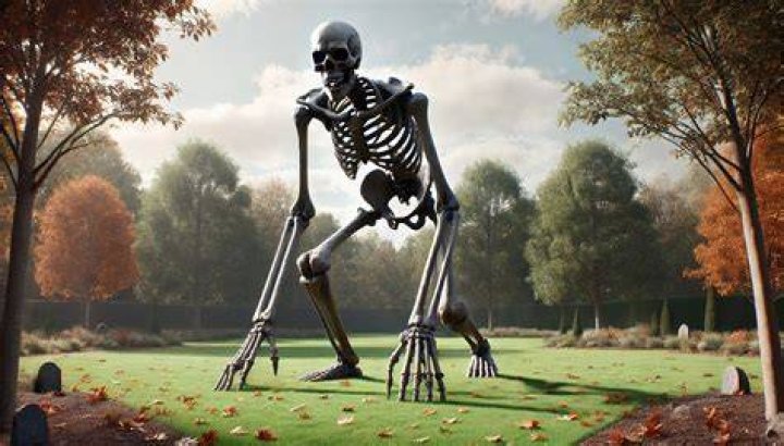 A giant skeleton a day Evening star. February 14, 1925 "Giant skeleton