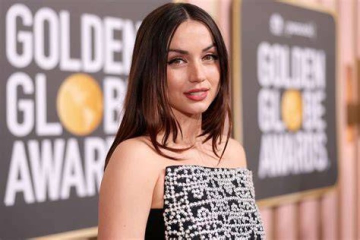 Ana de Armas in a Black Dress Attends the Bristol Farms in Los Angeles