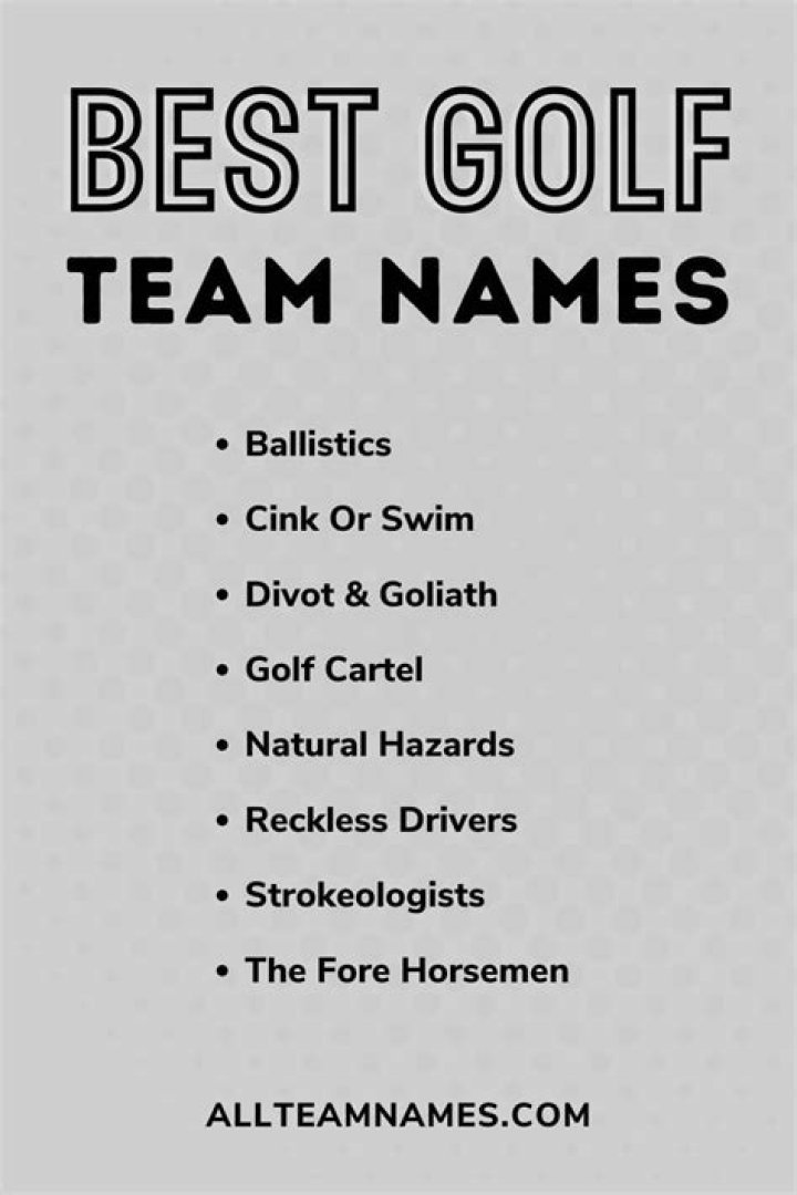 CaddyshackInspired Golf Team Names Teeing Off with Laughter Bourbon