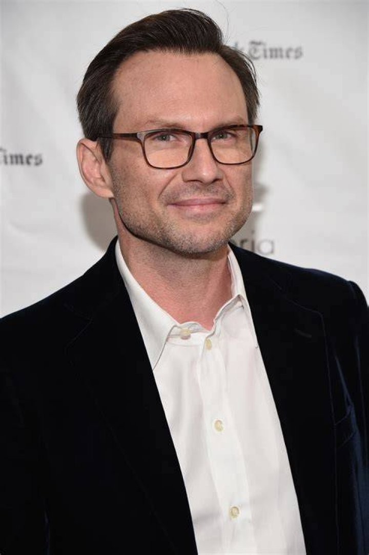 Christian Slater arrive for the first game of the NBA National