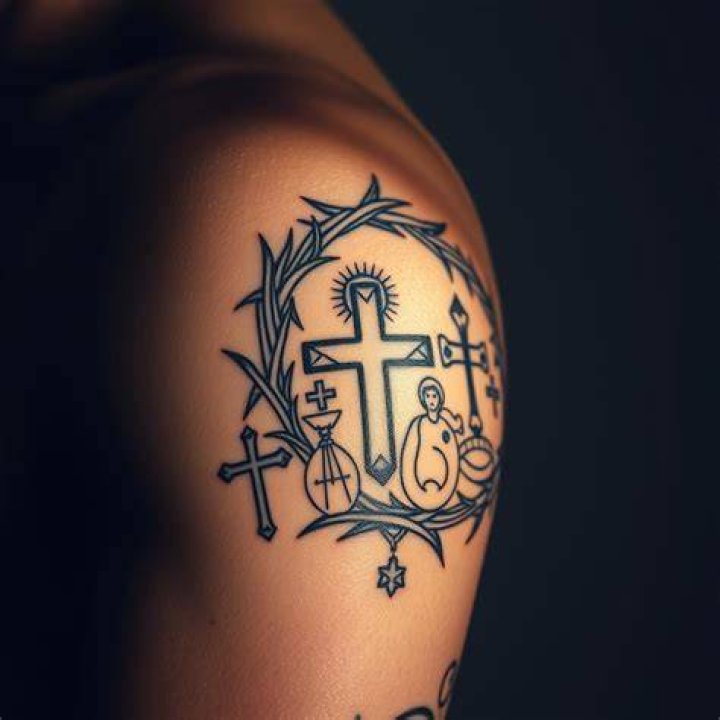 Christian Symbol Tattoos 150 Religious Christian Tattoo Ideas For Men