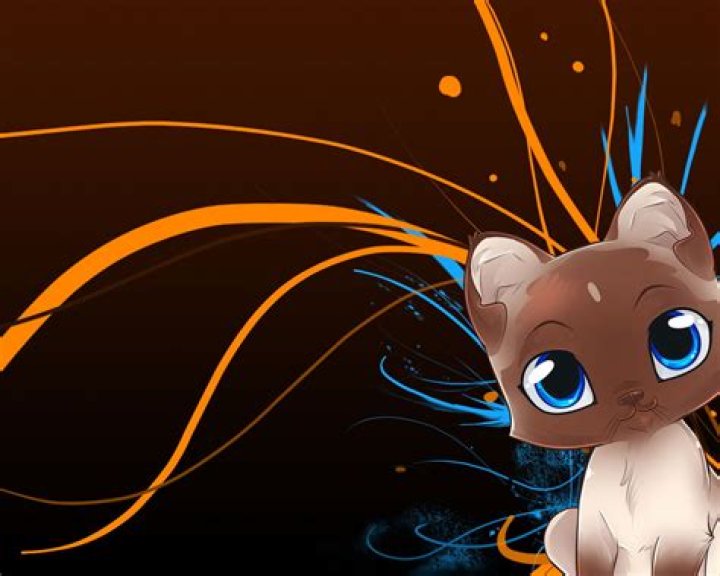 Cute Anime Cat Wallpaper WallpaperSafari