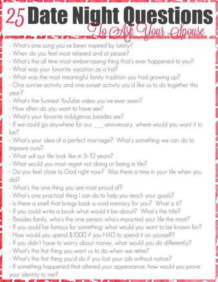 Date night questions to ask your spouse to build a deeper connection