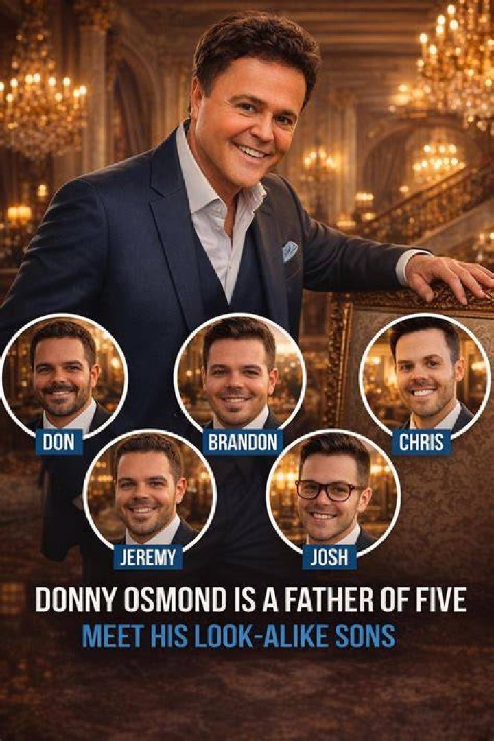 Donny & his 5 sons Donny osmond, The osmonds, Debbie osmond