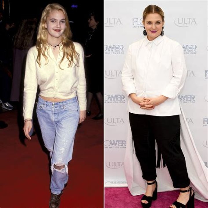 Drew Barrymore Before from Celebs Who've Had Breast Reductions E! News