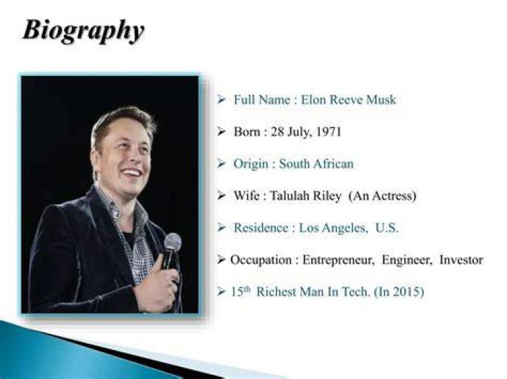 Elon Musk Biography THE HAWK'S EYE