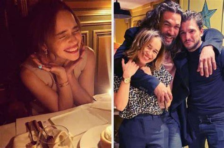 Emilia Clarke is reunited with former onscreen husband Jason Momoa as