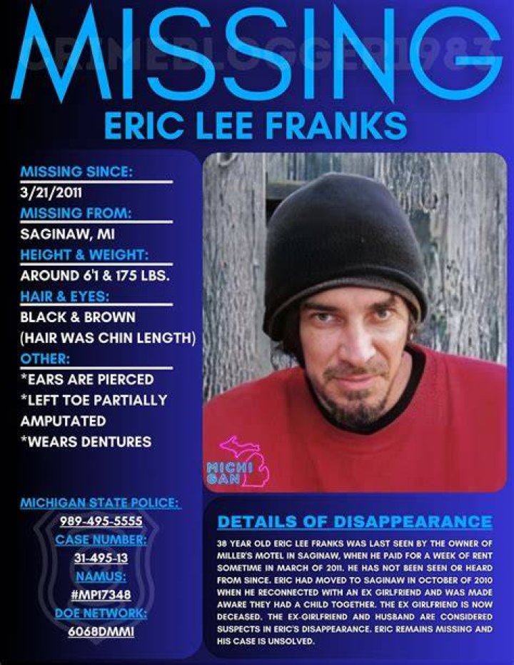 Eric Franks Missing -Where Is He Now? Help Post On Facebook