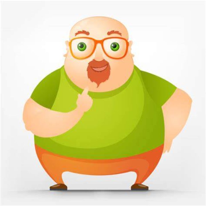 Fat Bald Man Cartoon Character RoyaltyFree Stock Image Storyblocks