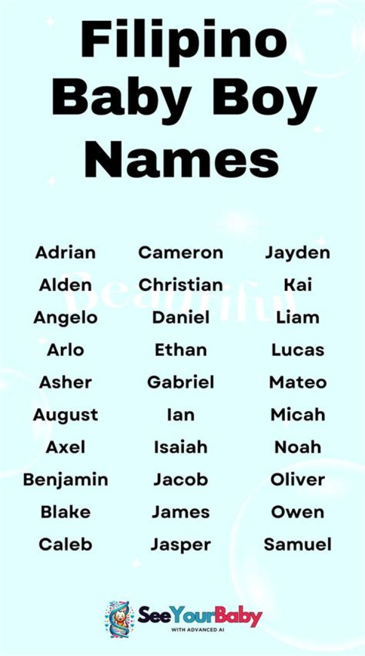 Filipino Names For Boys