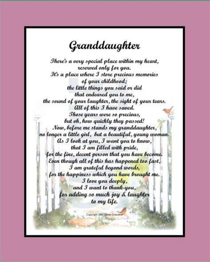 FOR MY GRANDAUGHTER(S) FOR THE GRANDPARENTS AND FOR THE GRANDKIDS