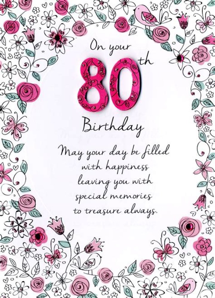 Happy 80th birthday wishes for Family and Friend with Image WishesHippo