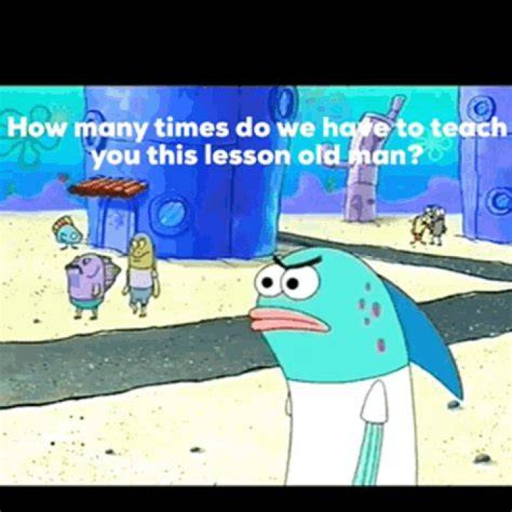 How many times do we have to teach you this lesson old man? Sticker