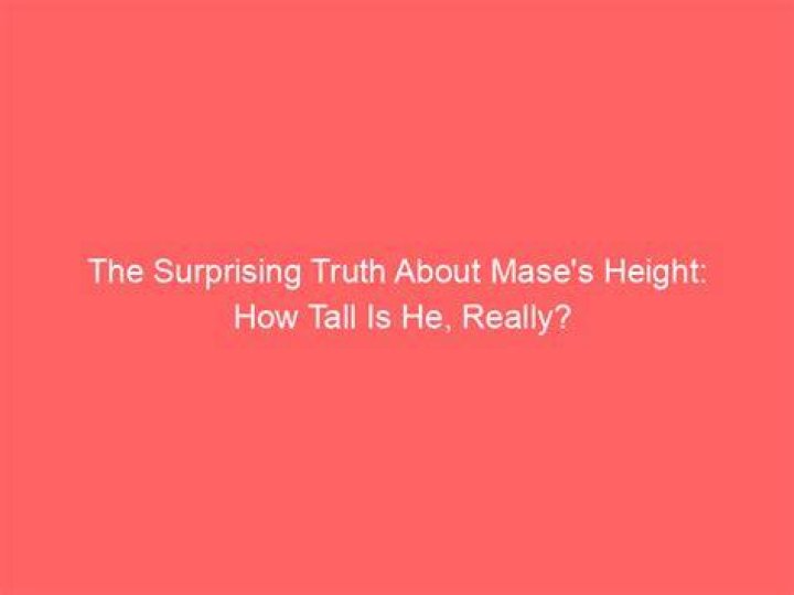 How Tall Is Mase? Height Comparison! YouTube