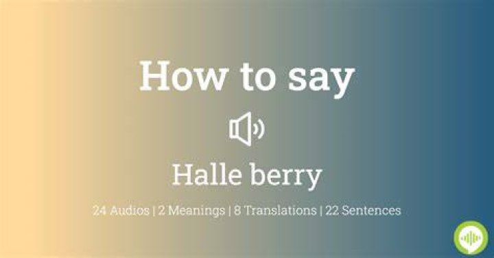 How To Pronounce Halle Berry YouTube