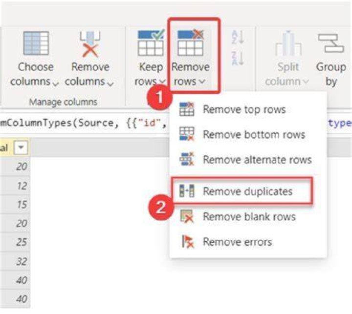 How to remove duplicates on Power BI based on multiple columns? ·