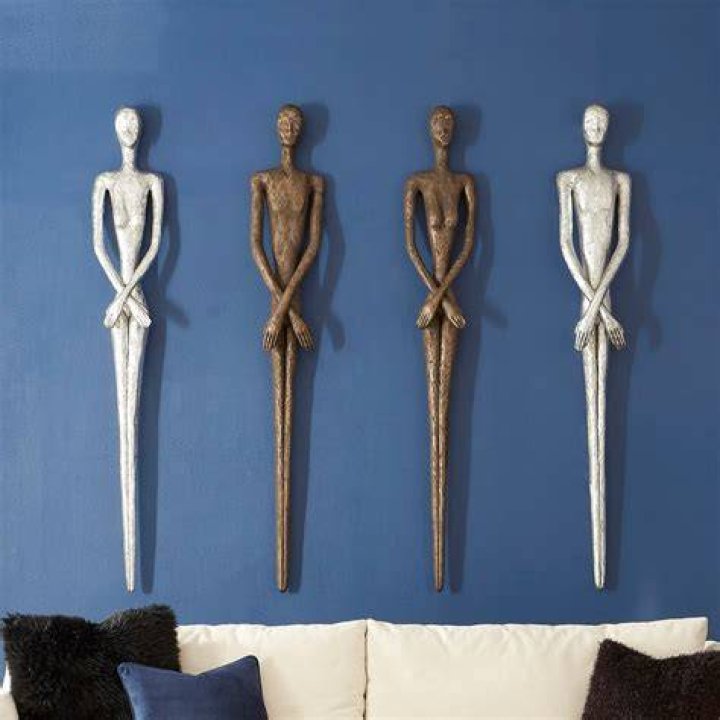 Lloyd Wall Sculpture, Resin, Bronze Finish Wall sculptures, Silver