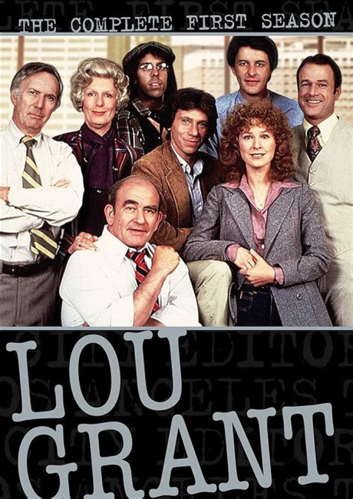 LOU GRANT, from left: Ed Asner, Mason Adams, 1977-82. &copy;CBS/Courtesy: Everett Collection