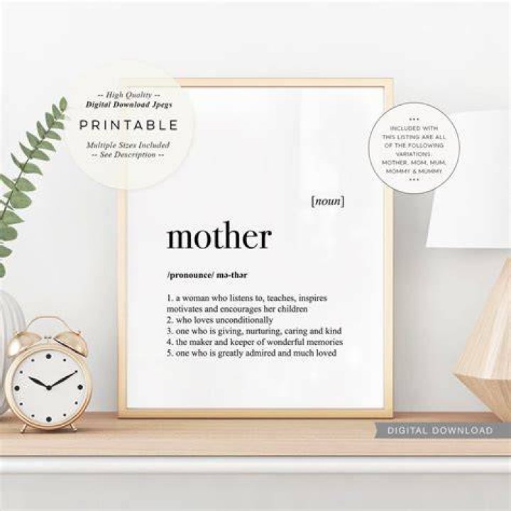 Mother Definition Poster PDF Posters