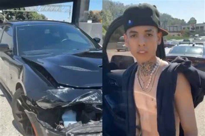 Natanael Cano sufre accidente automovil&iacute;stico y as&iacute; queda el auto