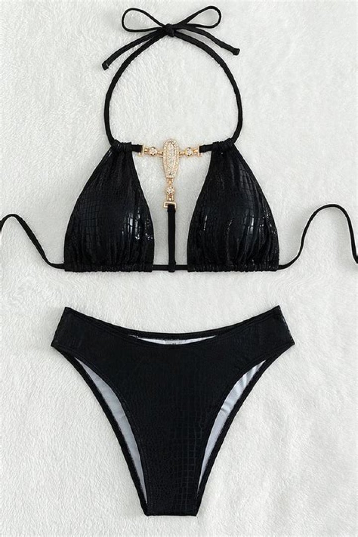 Old Navy Shiny Black Bikini Black bikini, Bikinis, Black bikini set