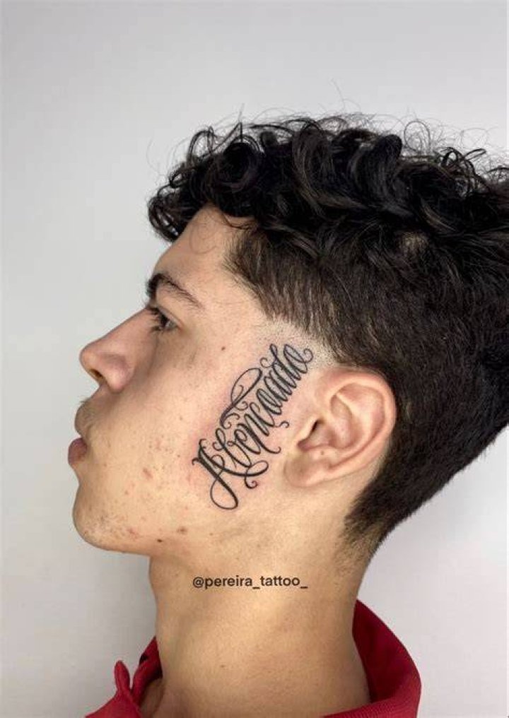 Pinterest Tatuagem na cara, Tatuagem na lateral do pesco&ccedil;o, Tatuagem