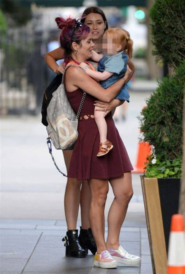 Proud mum Lily Allen pictured sharing tender moment with her two