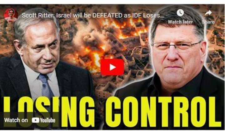 Scott Ritt*r Israel was defeated when Gaza conflict escalated into a