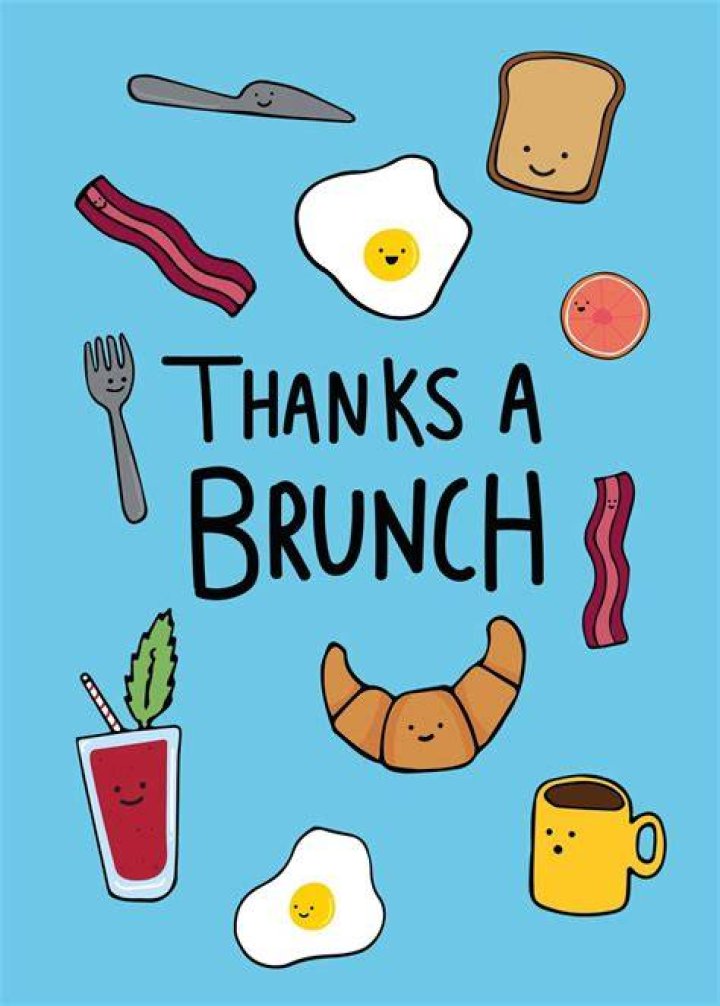 Thanks a Brunch Breakfast and Lunch Greeting Card