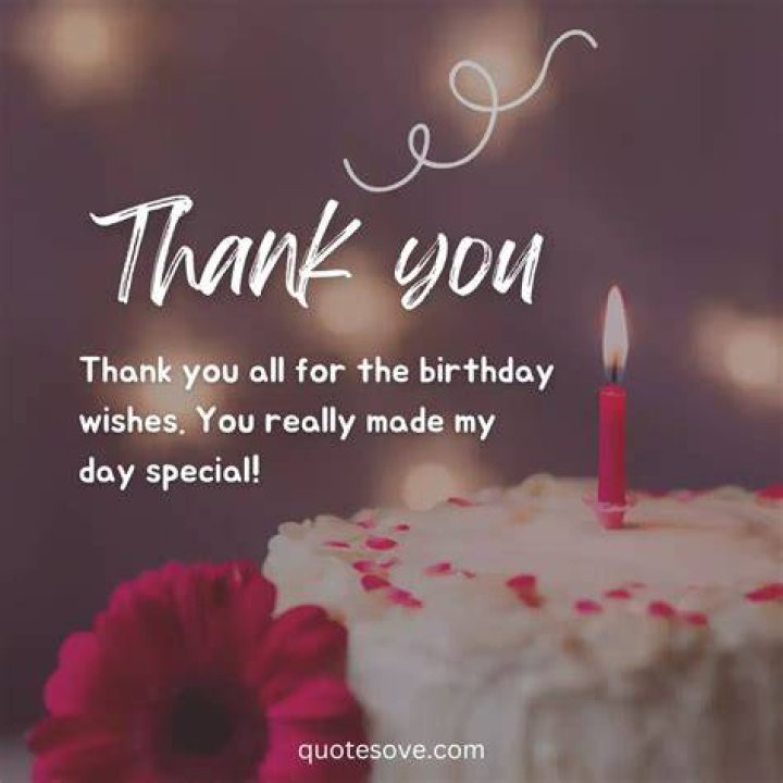 Thanks Quotes For Birthday Wishes / Thank You Notes for Birthday Wishes