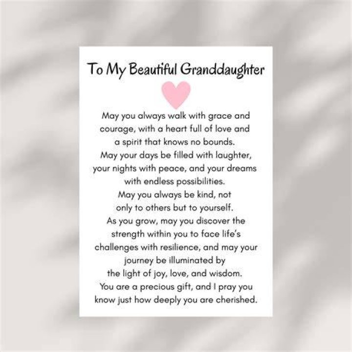 THE BEST THING TO GRANDDAUGHTER FROM MIMI