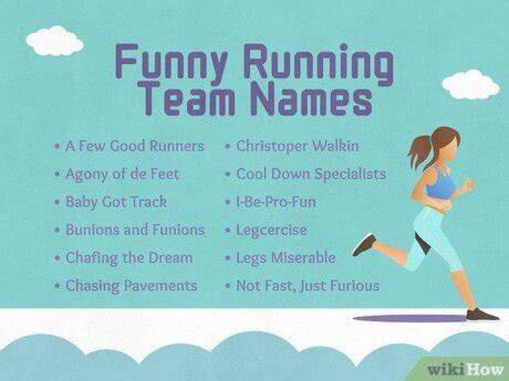 The Funniest Running Team Names Running, Funny running and Name list