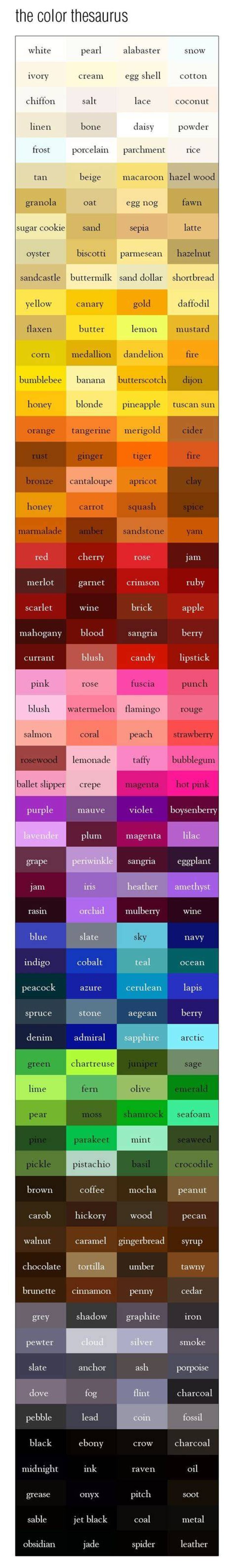 These 340 Unique Color Names Make the Best Color Thesaurus! LouiseM