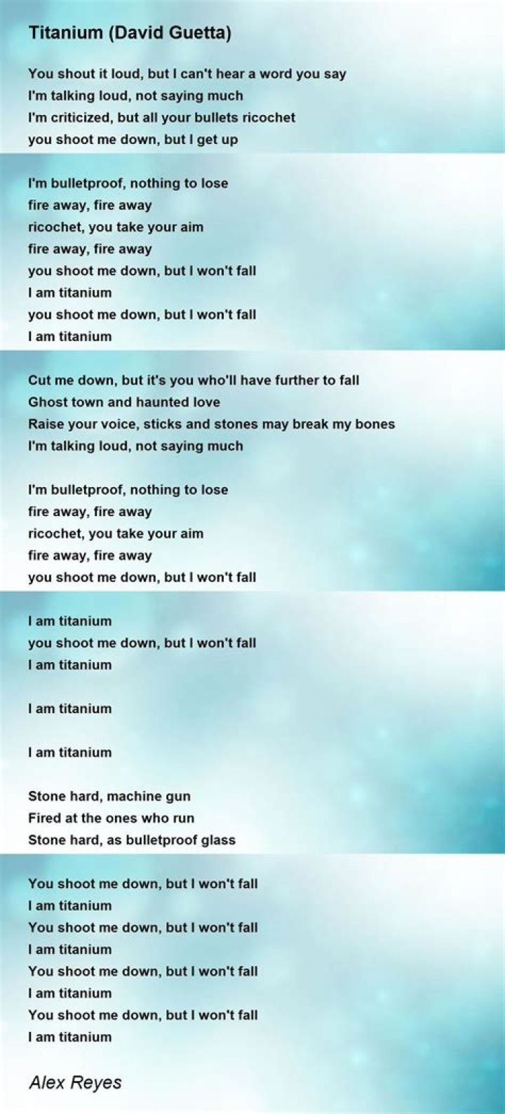 titanium - male version with lyrics - reddit songs with deep voices