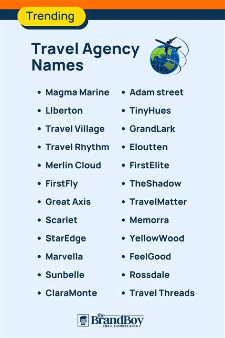 Travel Agency Names Ideas To Attract All Travel Lover