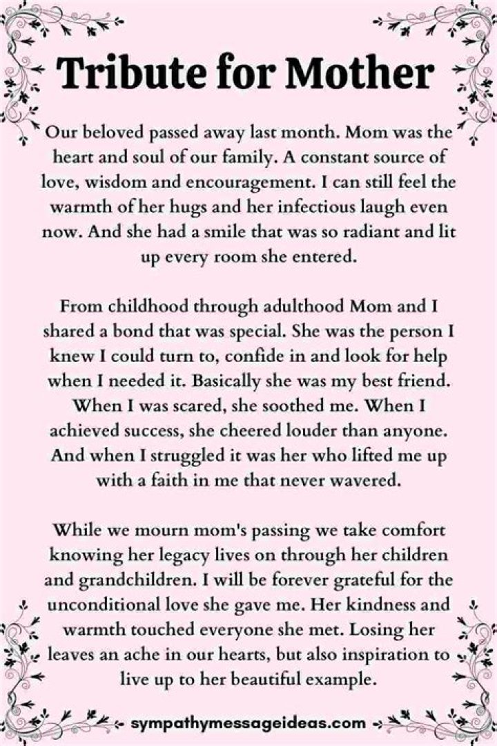 Tribute to Mother Tribute