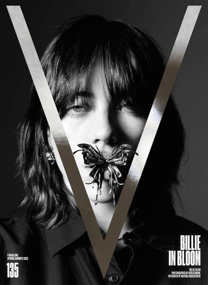 V Magazine SpringSummer 2022, Billie Eilish by Hedi Slimane White