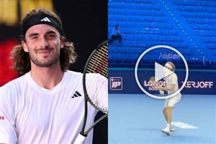 WATCH Tsitsipas training with his sister in a rather peculiar way