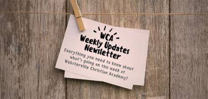 WCA Weekly Updates Newsletter week of 1/17/2022 Websterville