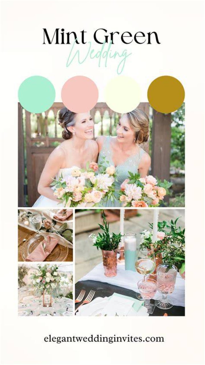 Wedding Color Palette Mint Green & Peach Praise Wedding
